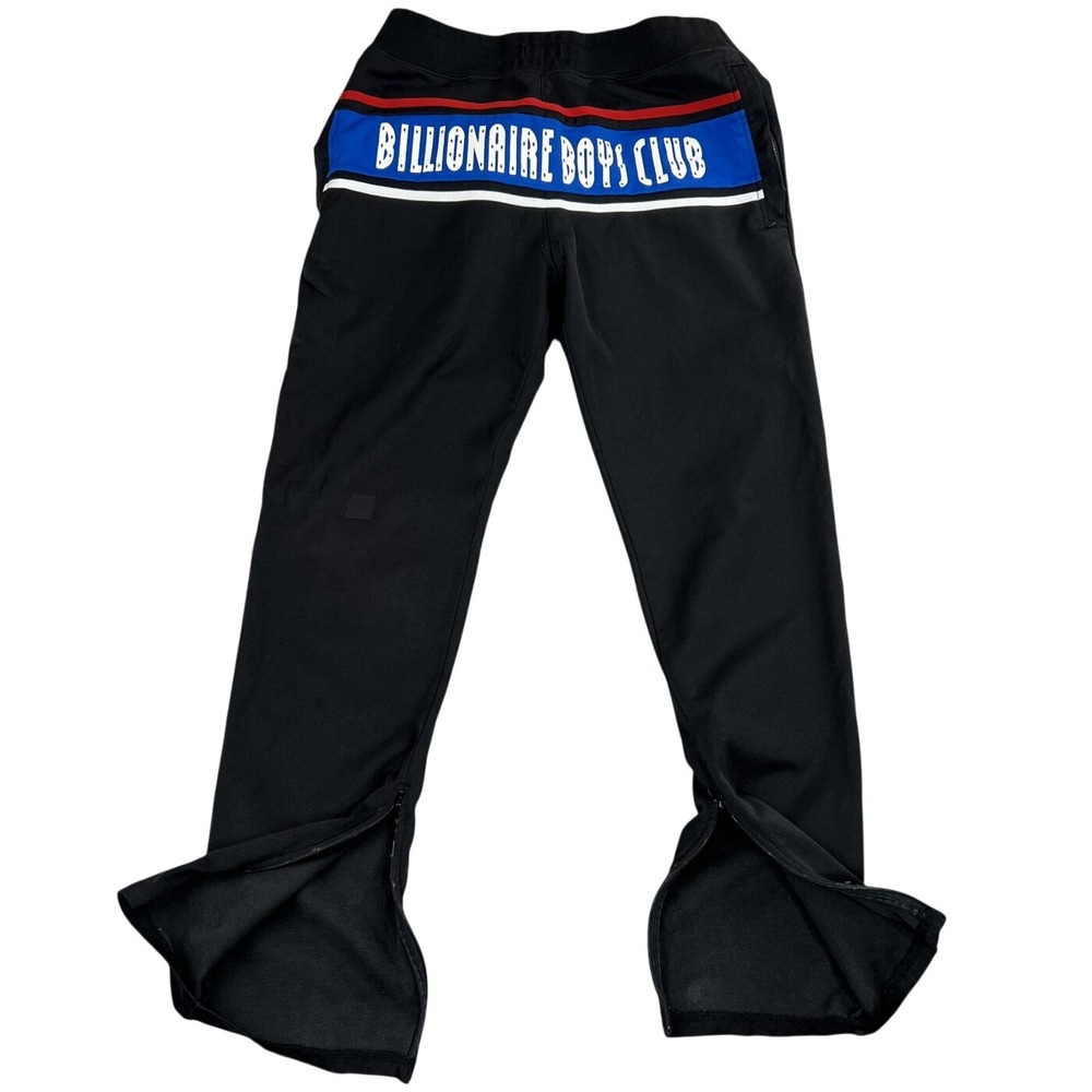 Billionaire Boys Club Spell Out Track Pants XL Black  Zip Ankle Streetwear